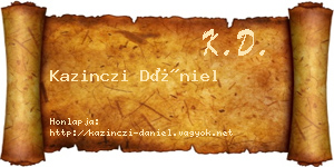 Kazinczi Dániel névjegykártya